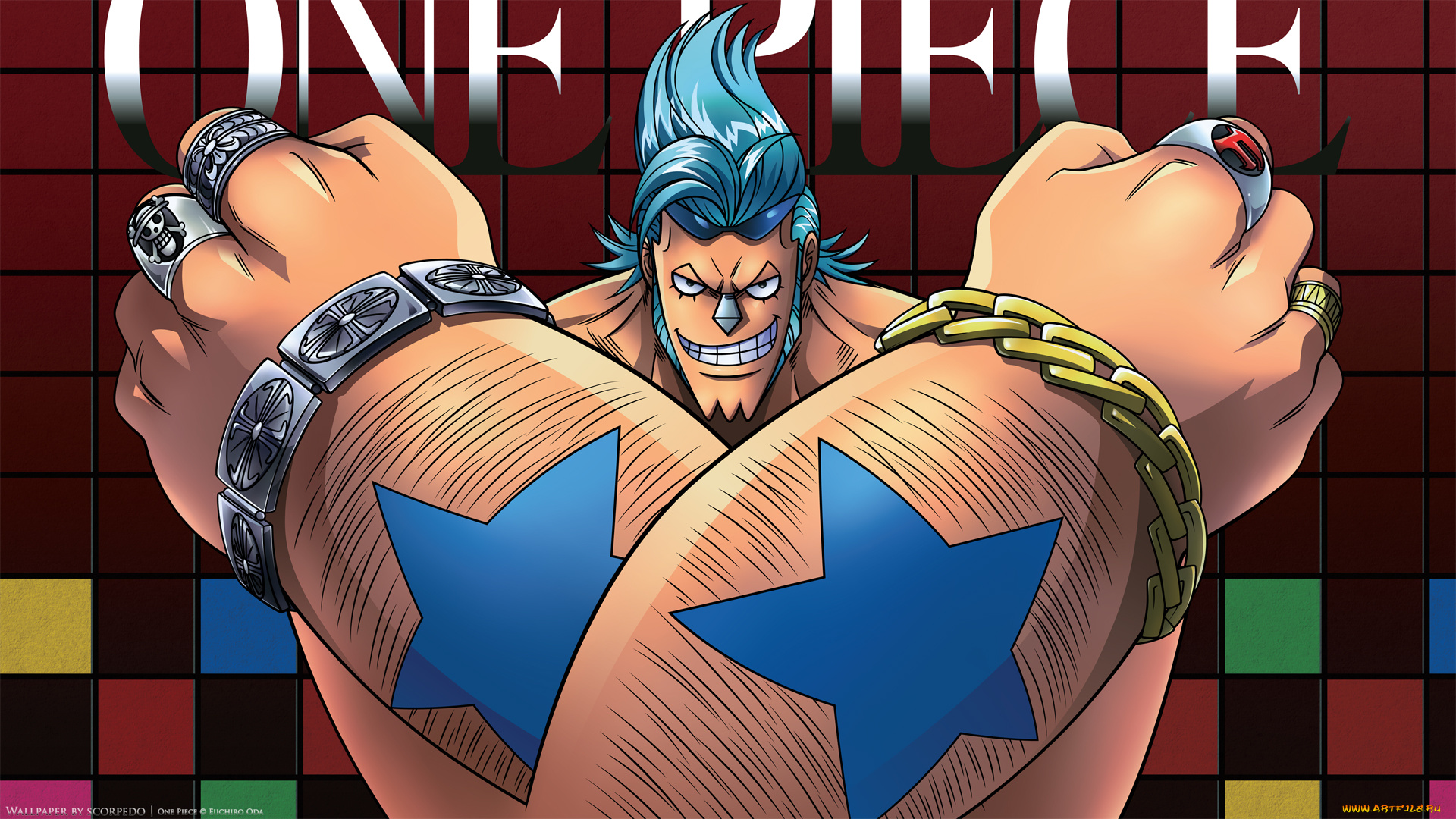 аниме, one, piece, franky