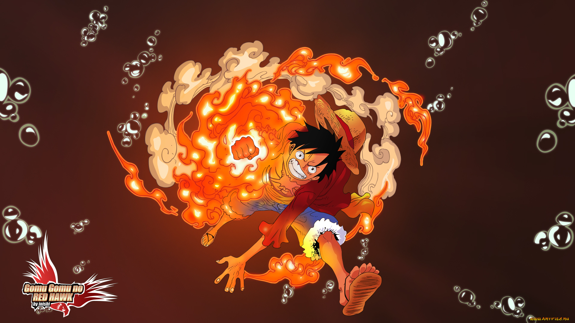 аниме, one, piece, monkey, d, luffy