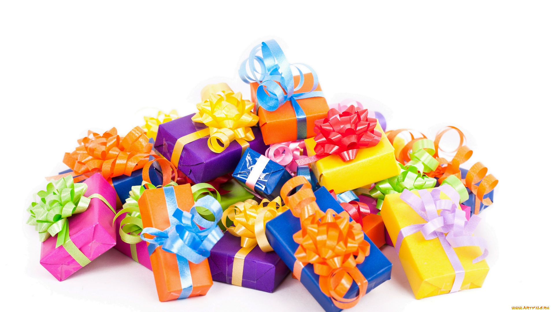 праздничные, подарки, коробочки, бантики