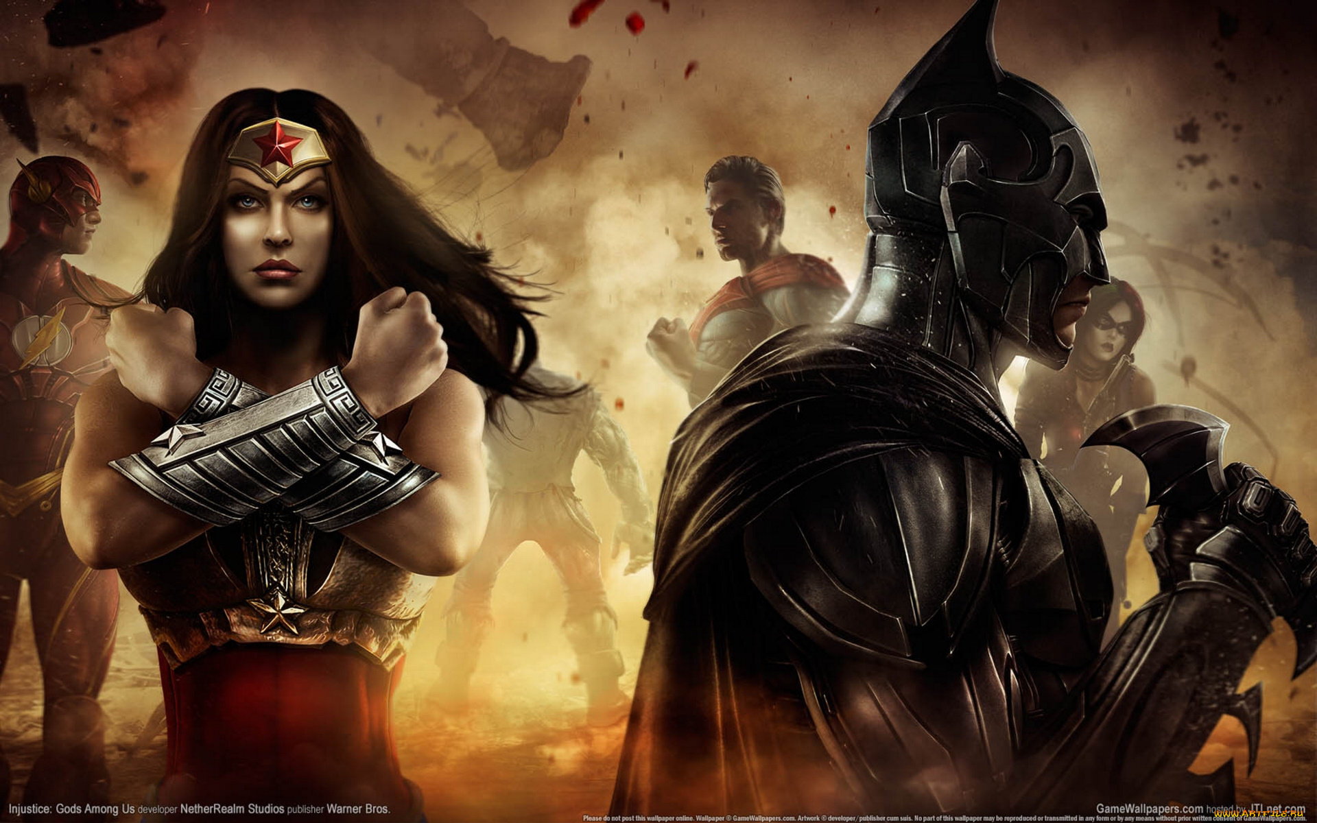 injustice, gods, among, us, видео, игры, batman, wonder, woman