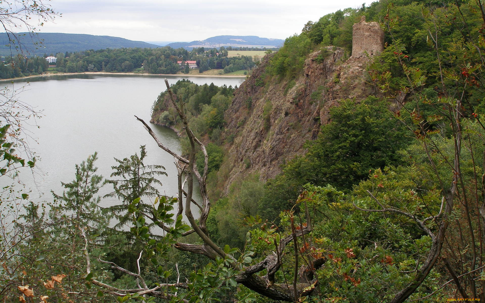 природа, реки, озера, река, скалы, деревья