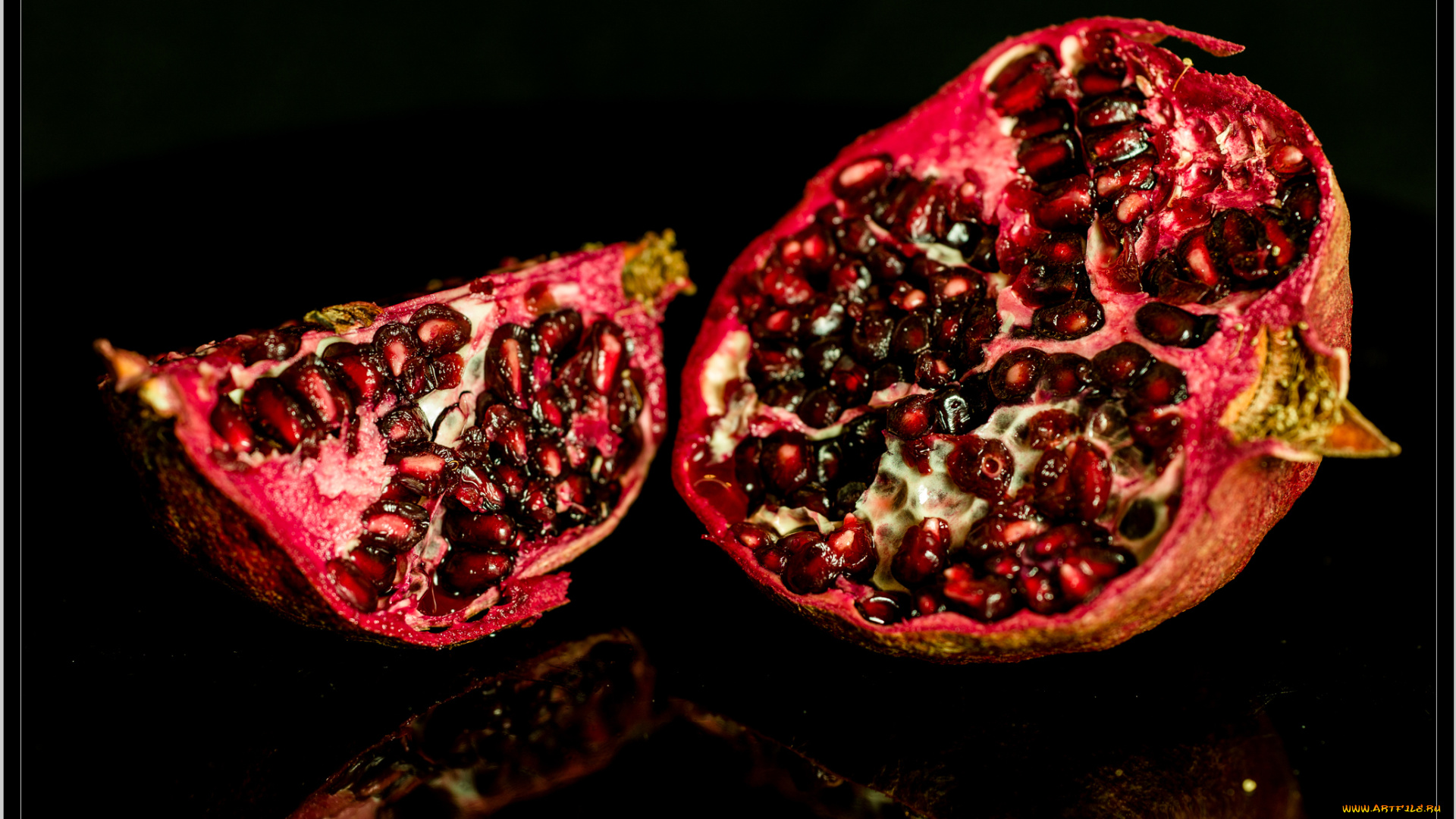 еда, гранат, плод, зерна