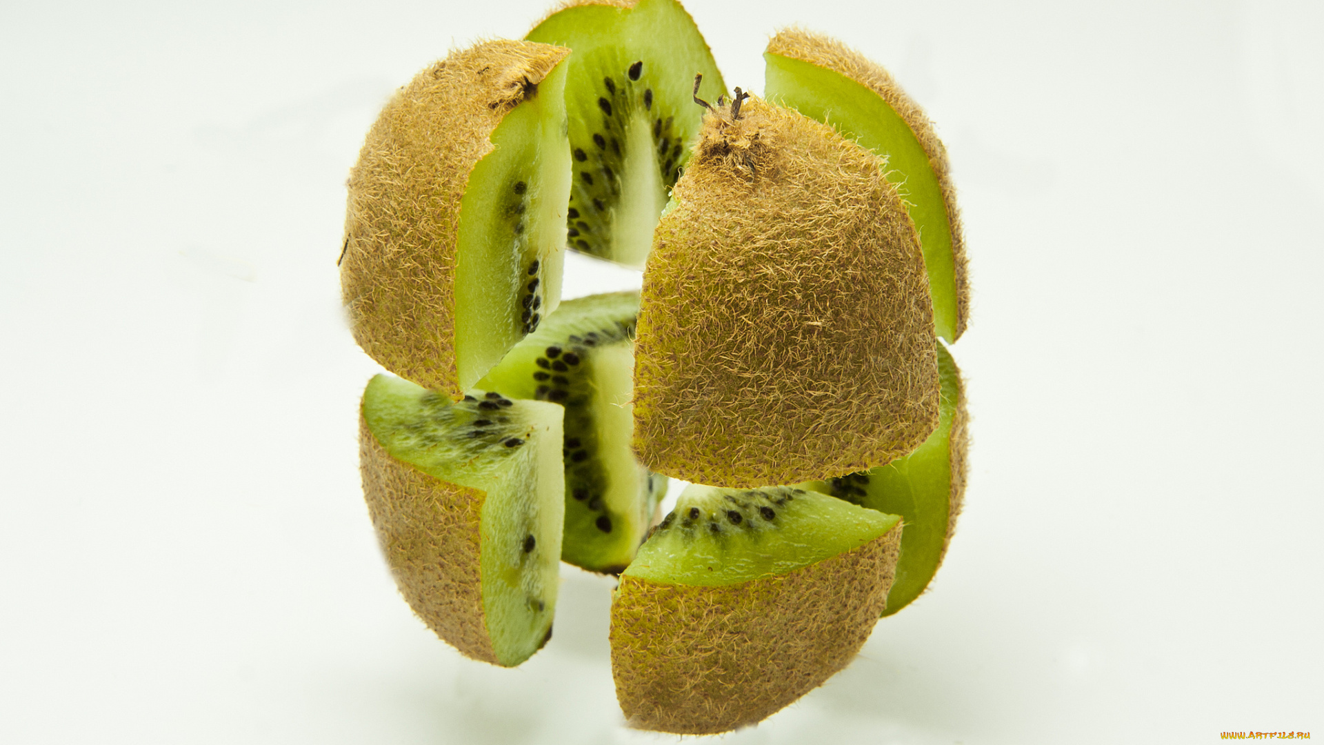 еда, киви, дольки