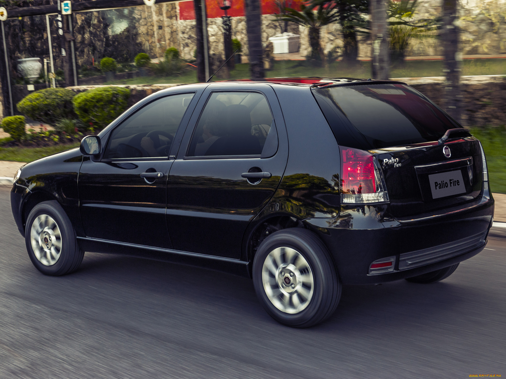 автомобили, fiat, красный, 5, door, fire, palio