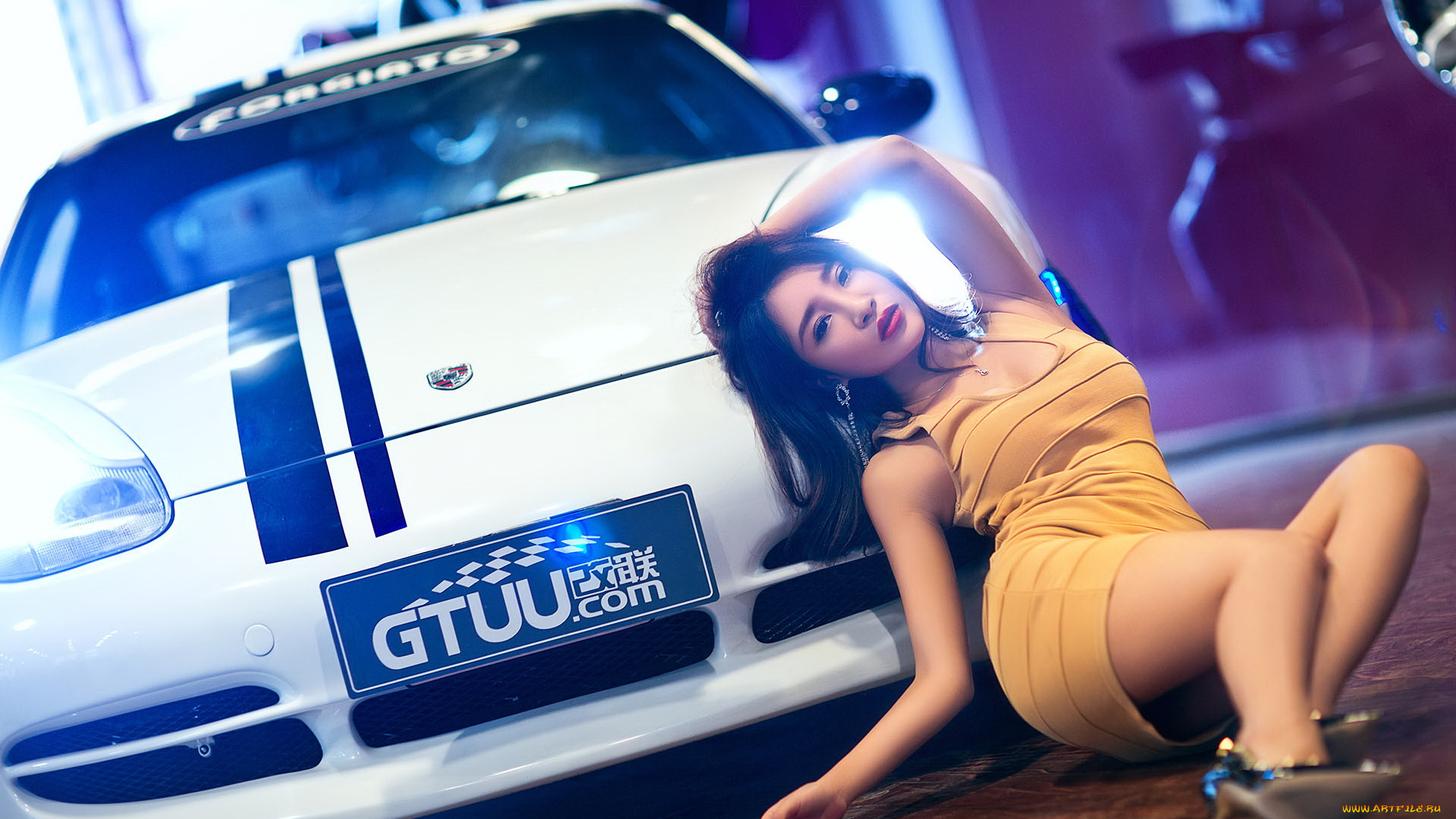 автомобили, -авто, с, девушками, автомобиль, фон, взгляд, девушка