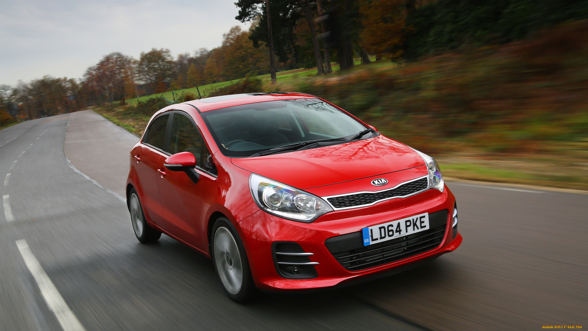 автомобили, kia, 5-door, rio, ub, 2014г, красный, uk-spec, ecodynamics