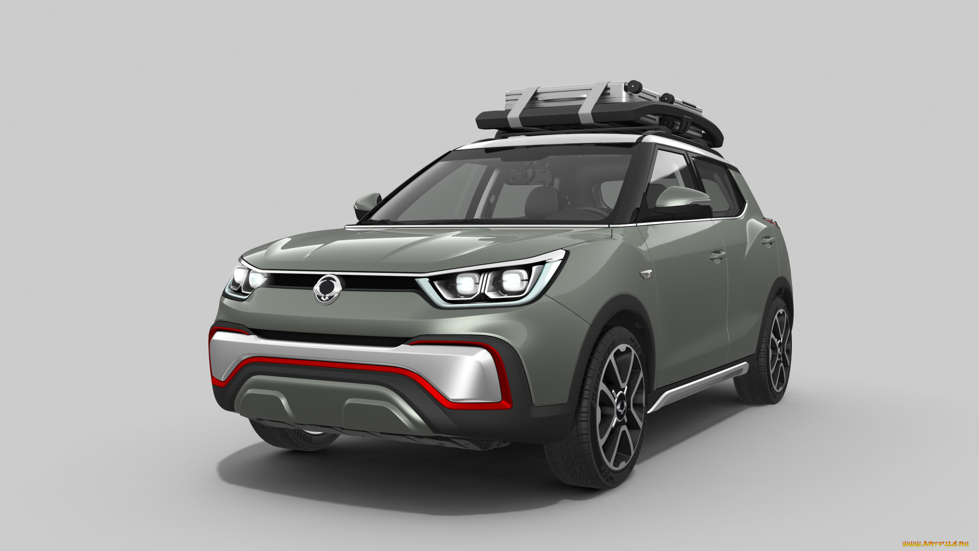 автомобили, ssang, yong, xiv-adventure, ssangyong, concept, серый, 2014г