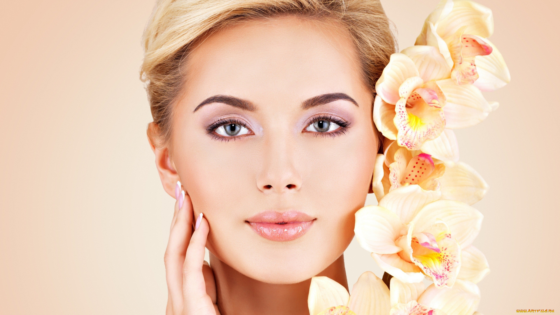 девушки, -unsort, , лица, , портреты, девушка, лицо, глаза, губы, цветы