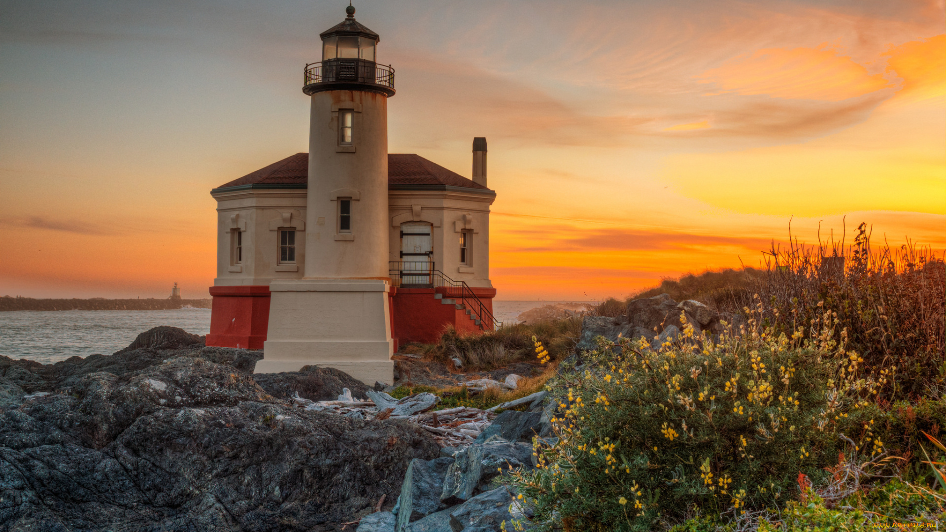 природа, маяки, маяк, побережье