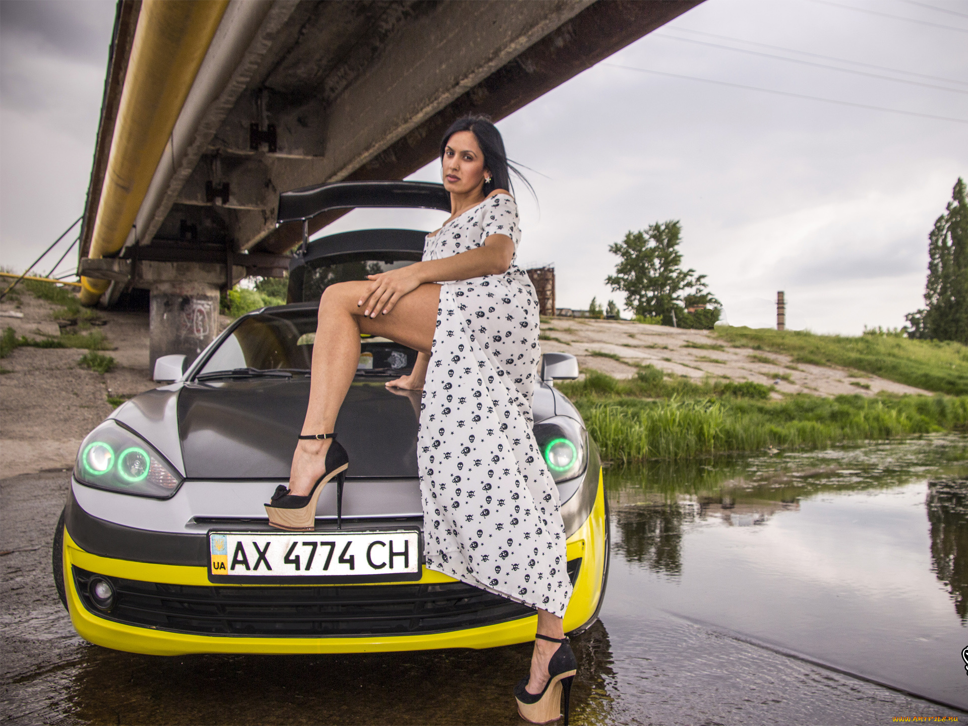 автомобили, -авто, с, девушками, hyundai