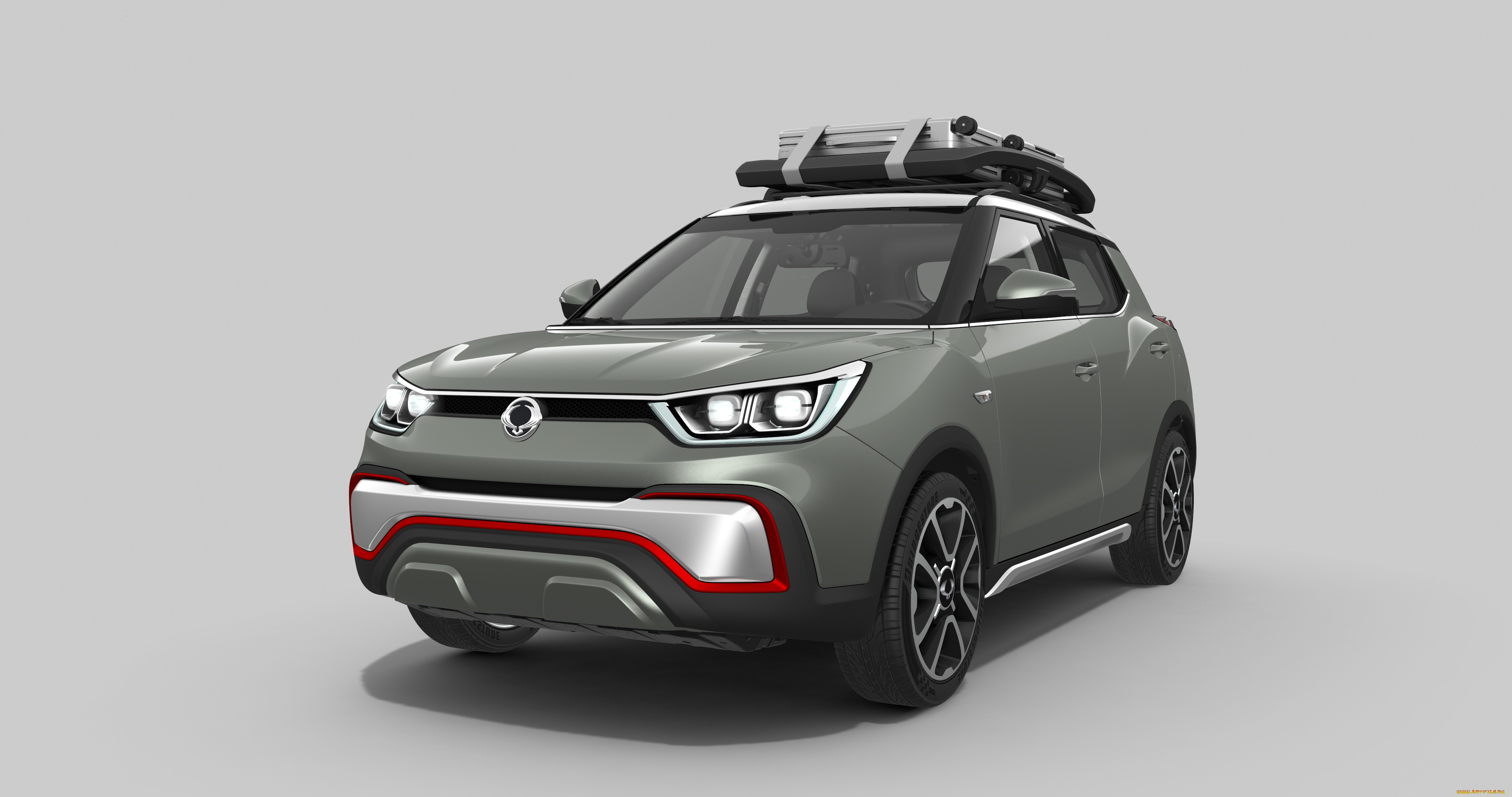 автомобили, ssang, yong, xiv-adventure, ssangyong, concept, серый, 2014г