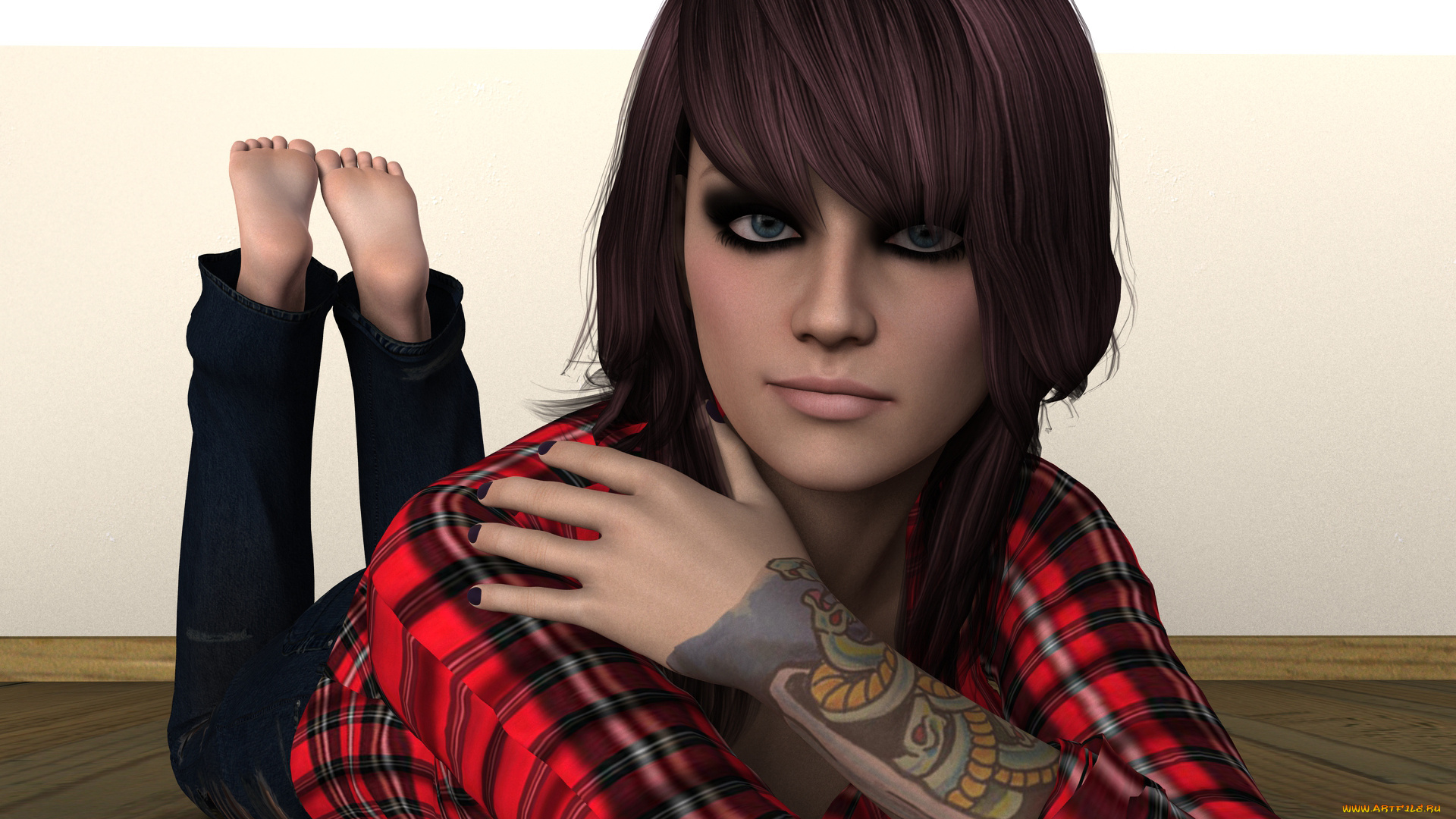 3д, графика, люди, , people, фон, взгляд, девушка