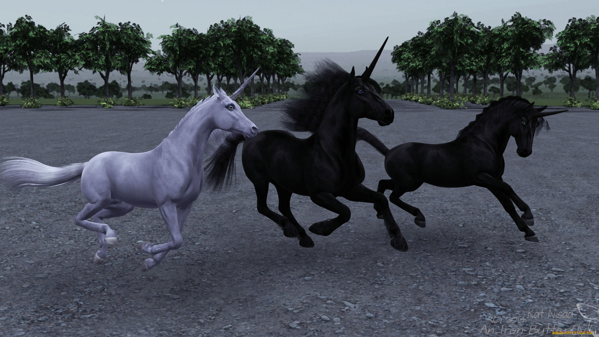 3д, графика, животные, , animals, единороги