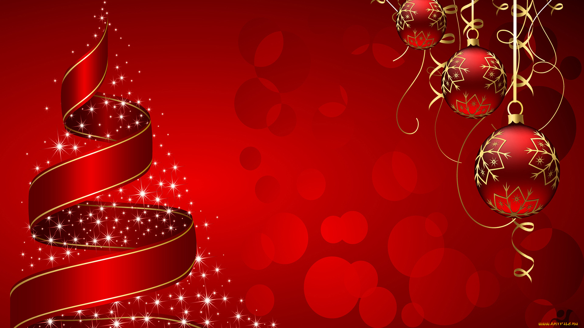 праздничные, векторная, графика, , новый, год, рождество, новый, год, шарики, украшения, вектор, открытка, лента, конус