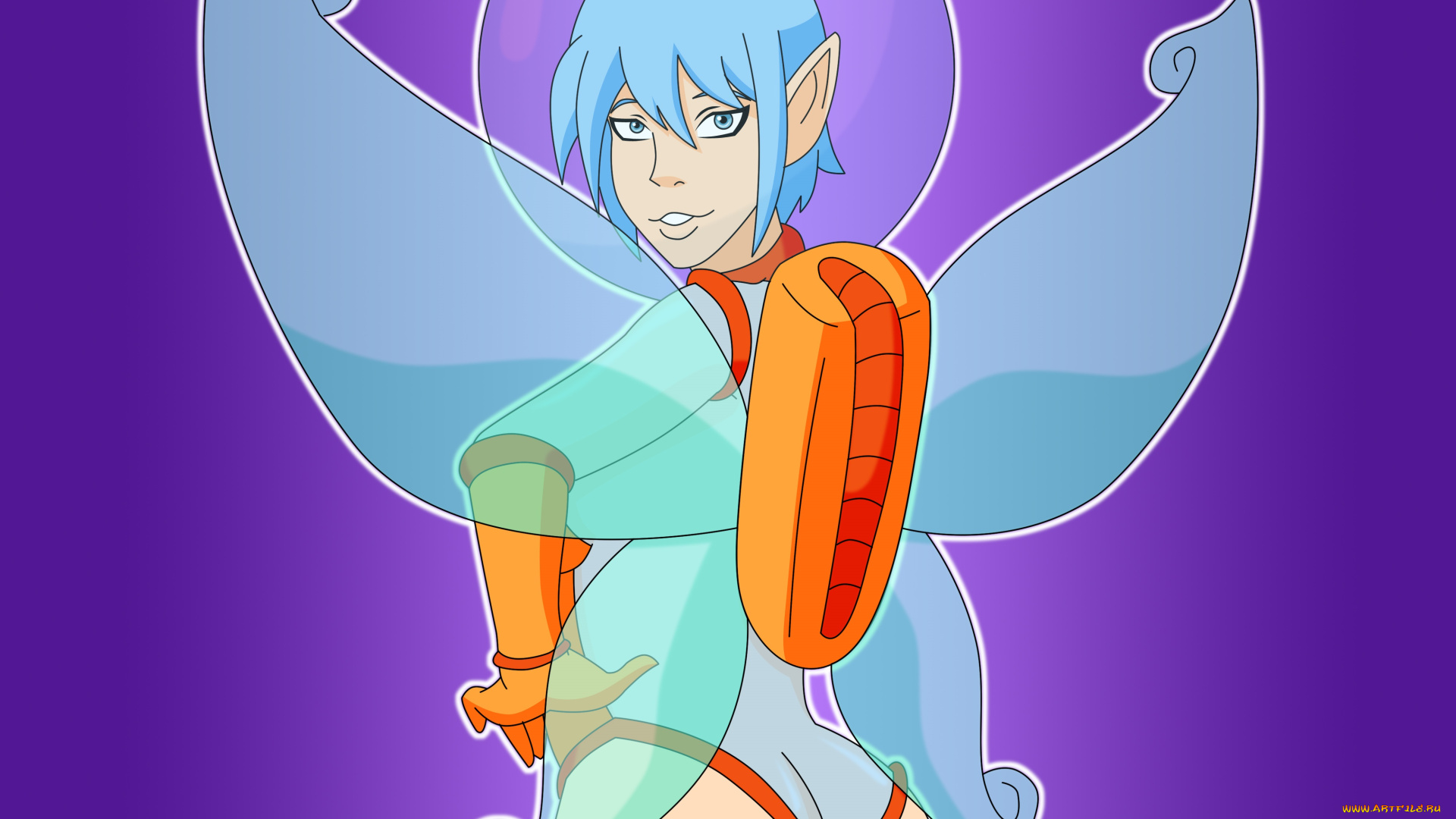 векторная, графика, другое, , other, эльфийка, взгляд, фон