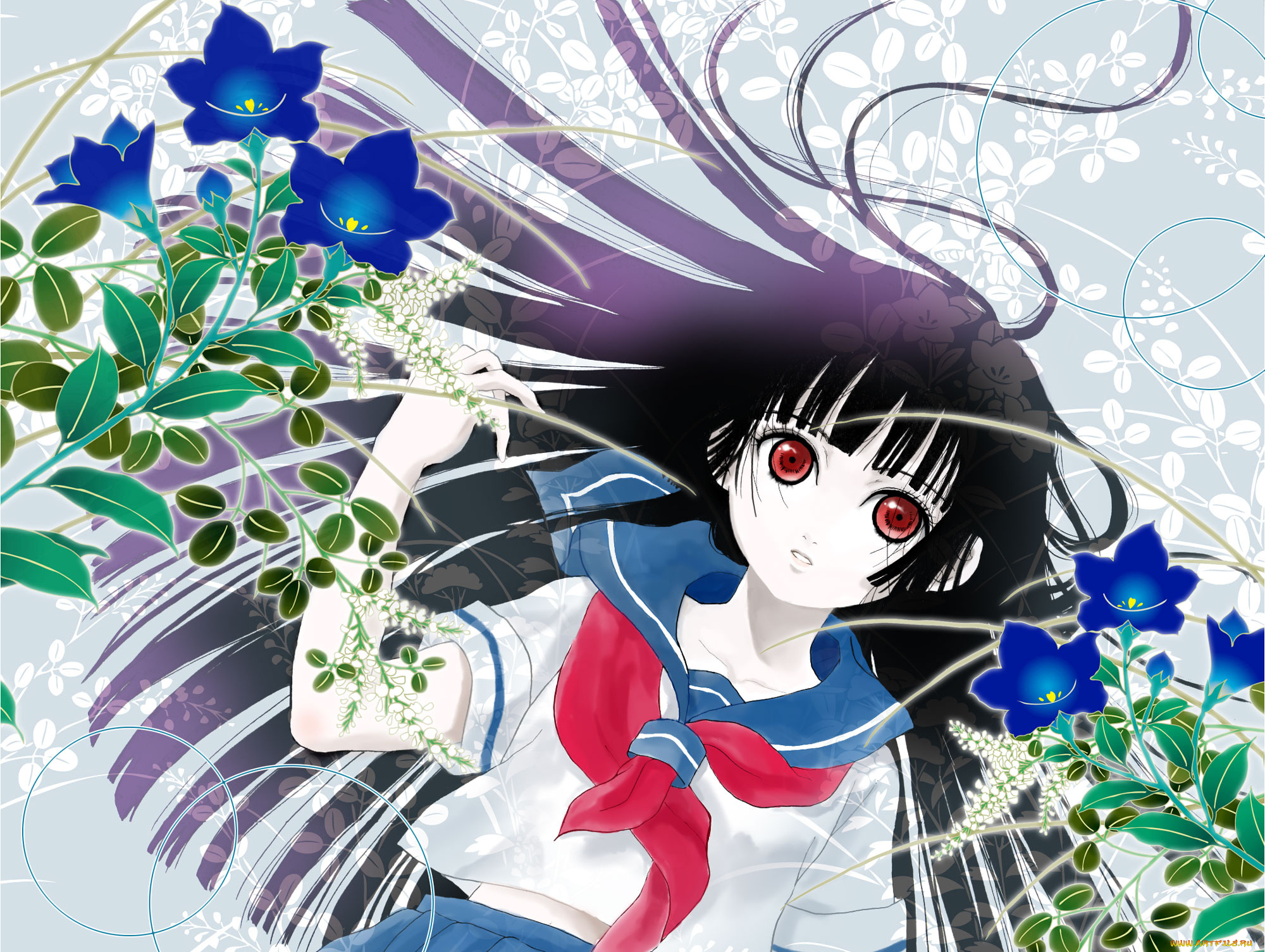 аниме, jigoku, shoujo, enma, ai, jigoku, shoujo