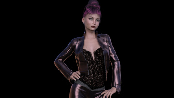 обоя 3д графика, люди , people, фон, взгляд, девушка