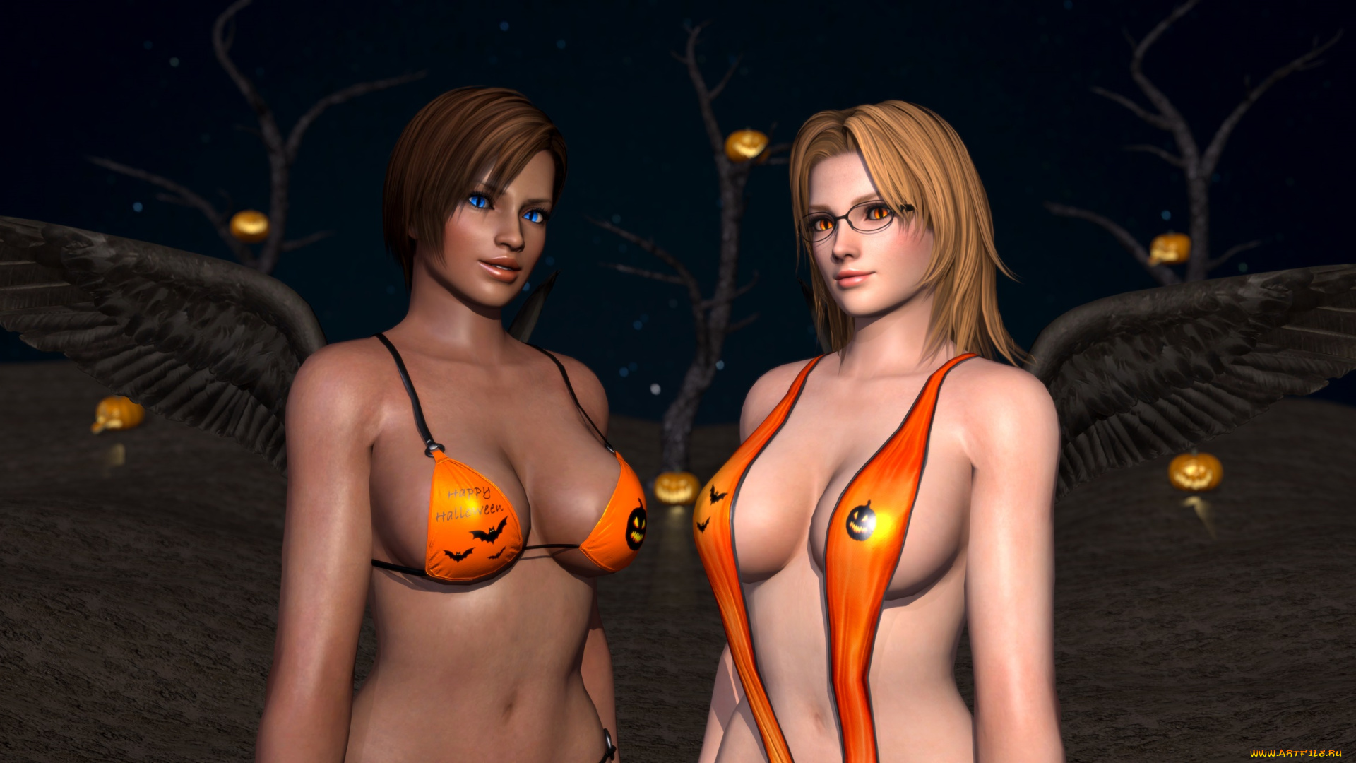 3д, графика, праздники, , holidays, фон, взгляд, девушки