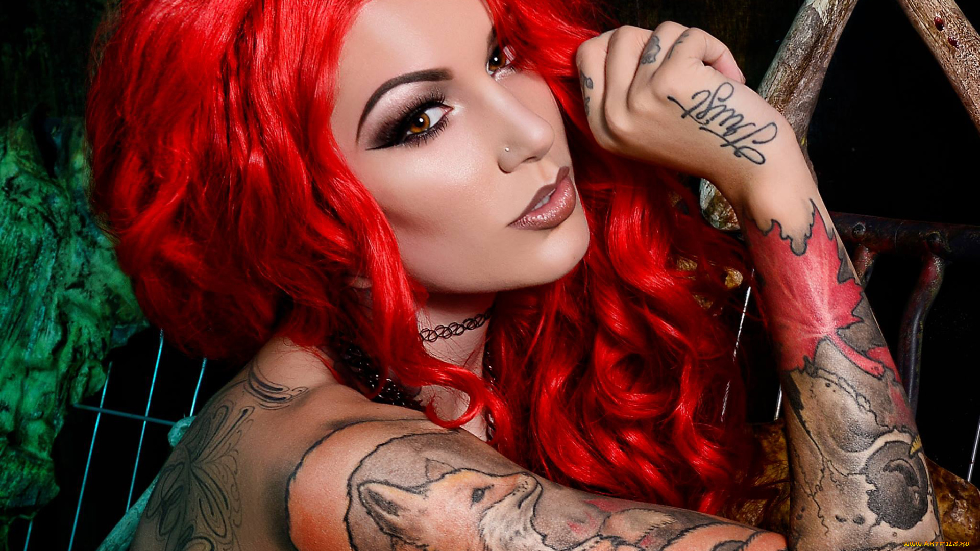 девушка, девушки, -unsort, , лица, , портреты, модель, cervena, fox