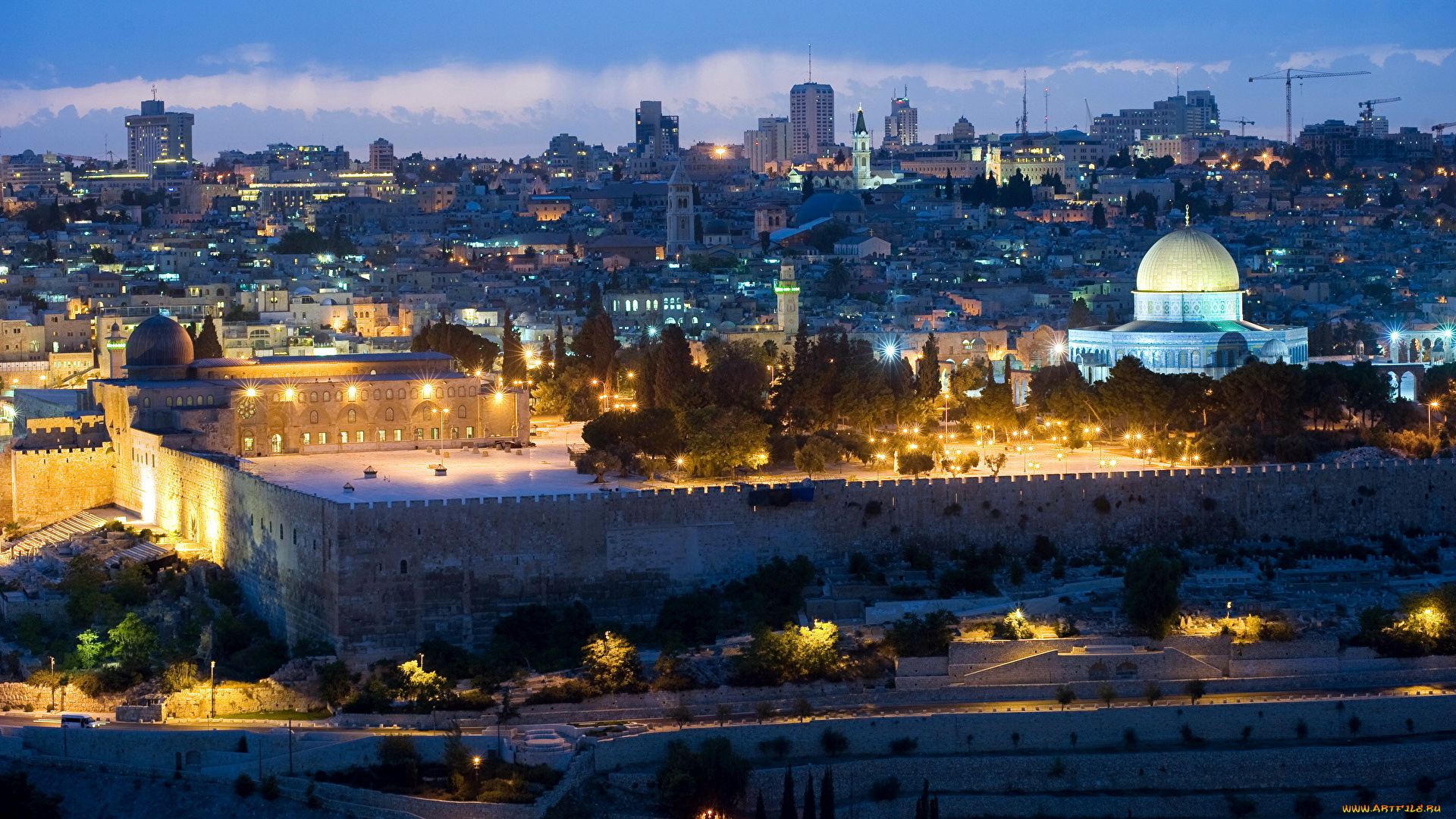 города, иерусалим, , израиль, панорама