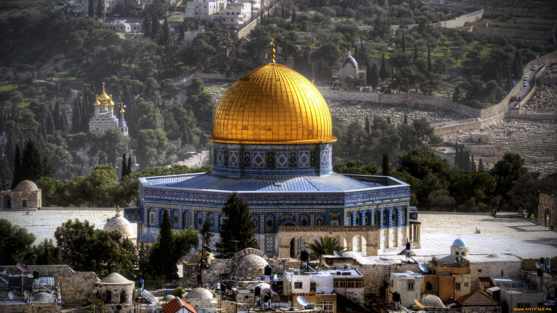 города, иерусалим, , израиль, панорама