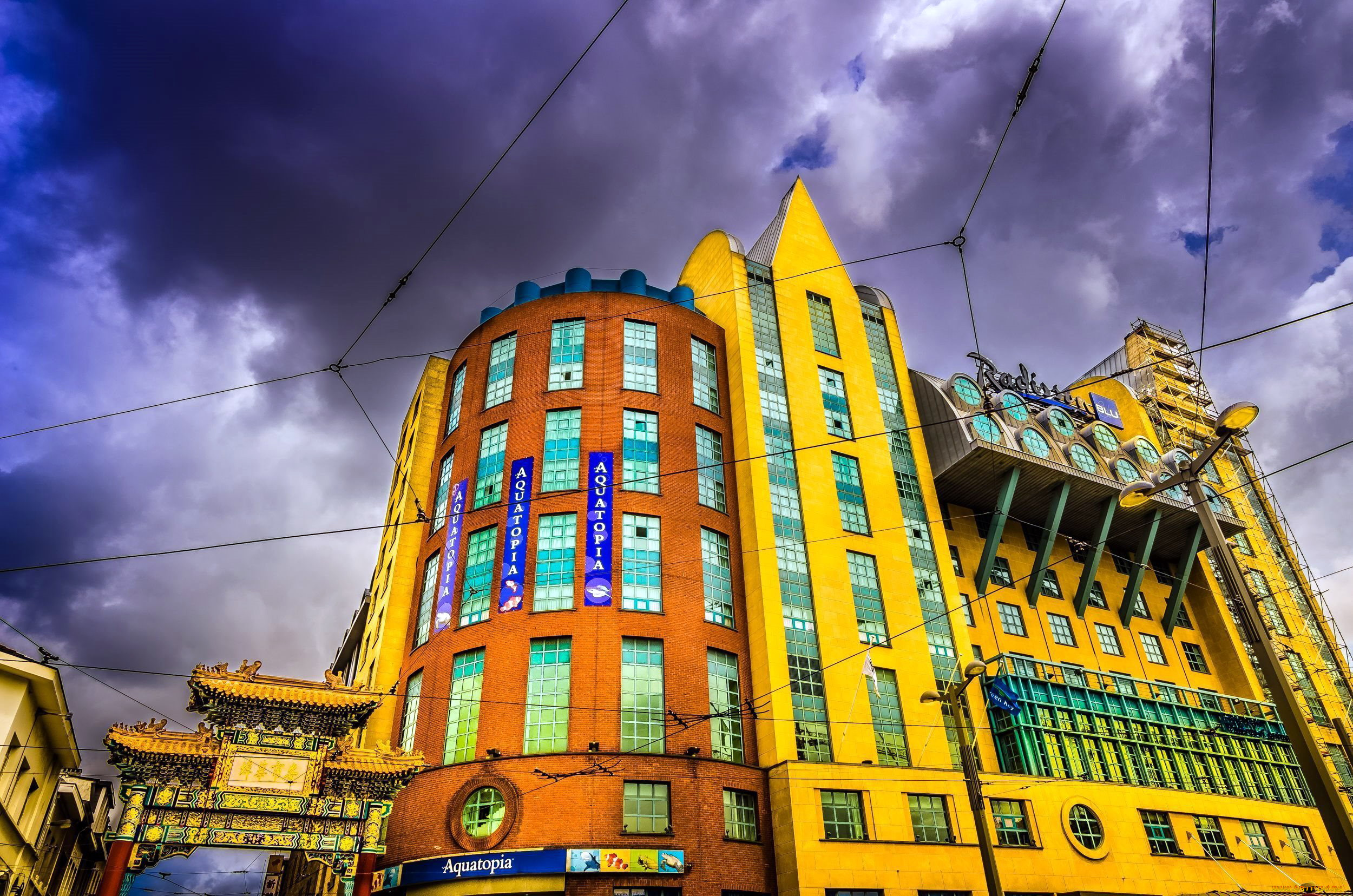 города, антверпен, , бельгия, тучи