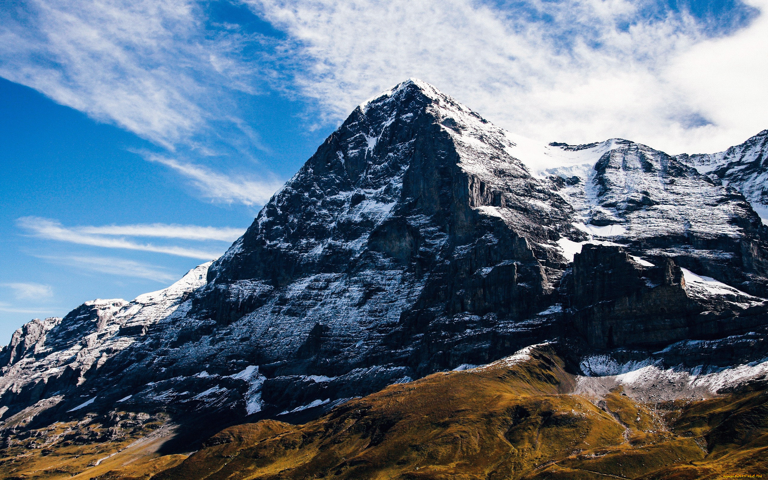 природа, горы, снег, гора