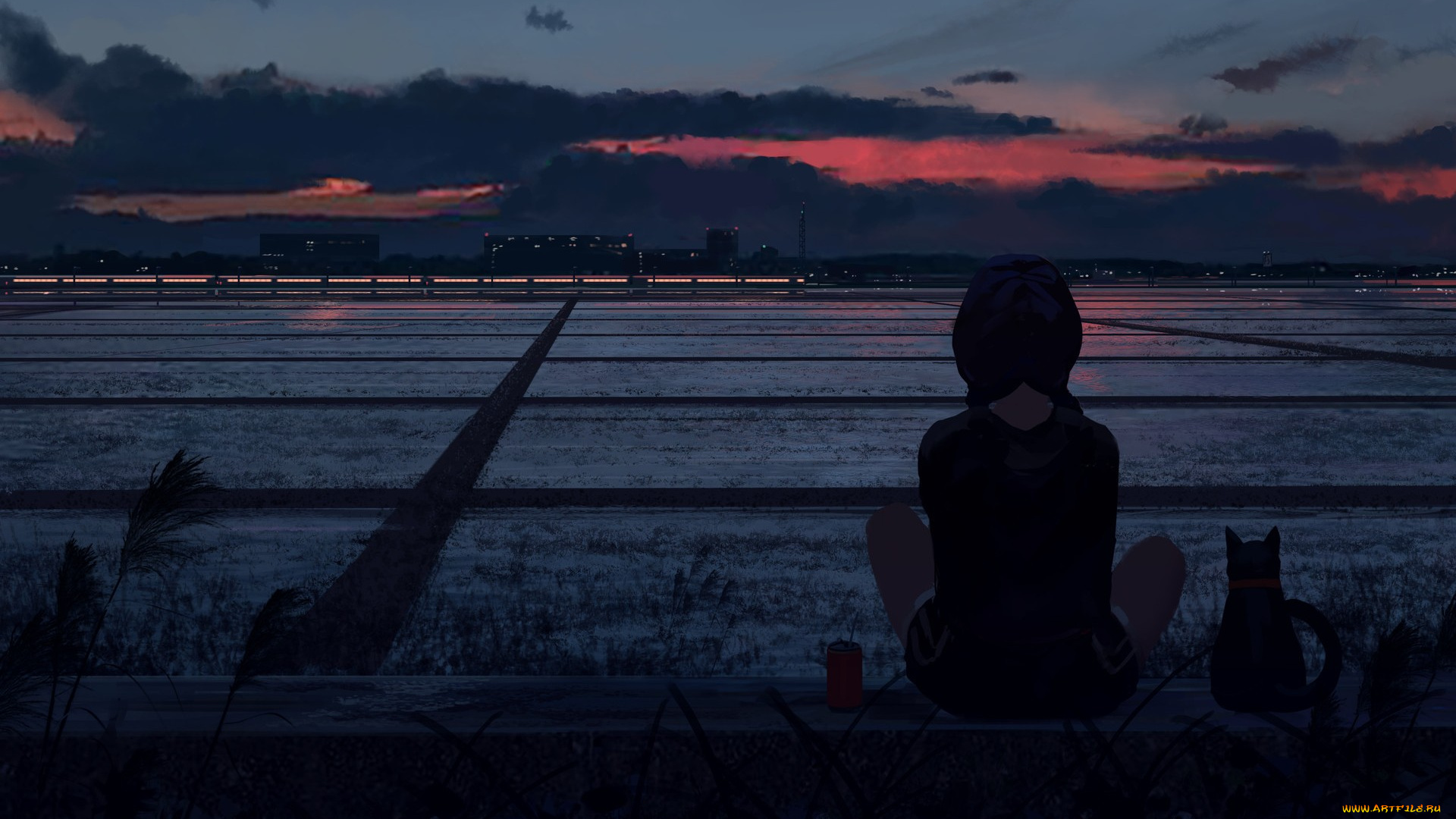 guweiz, аниме, город, , улицы, , интерьер, , здания