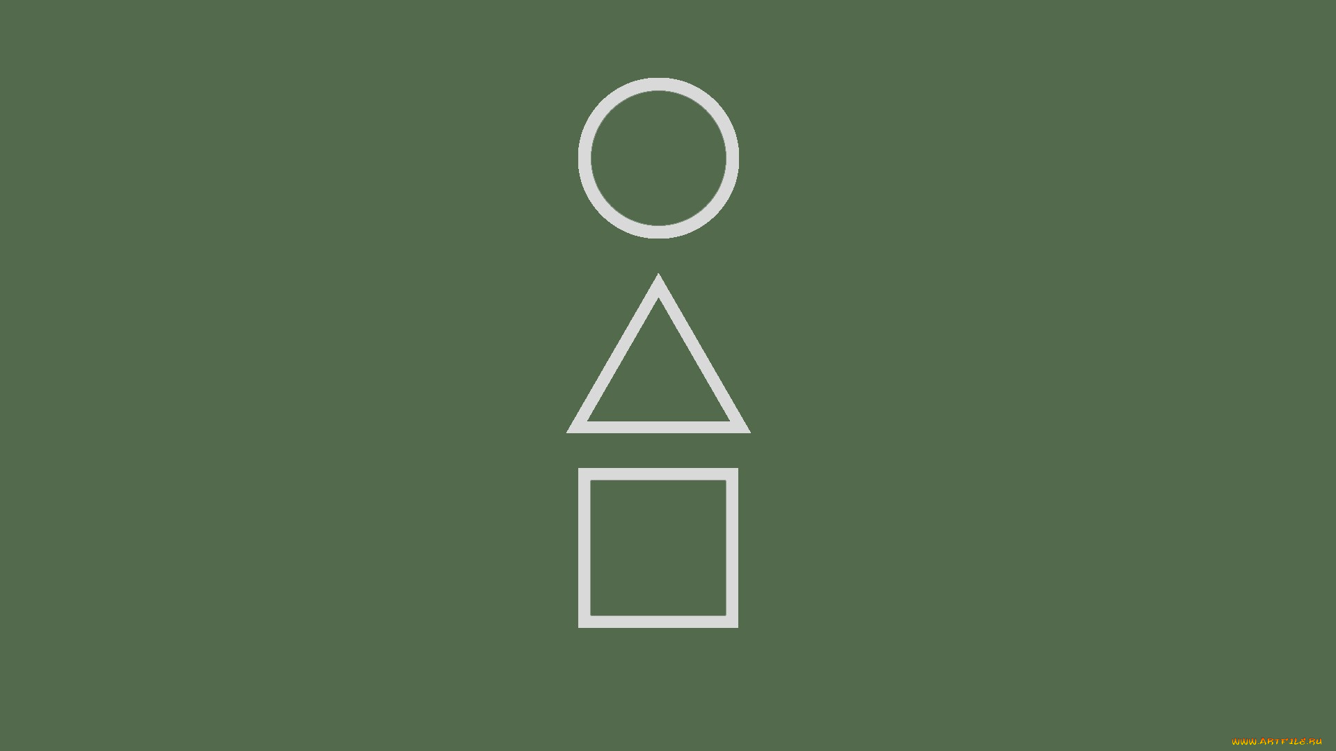 рисованное, кино, , мультфильмы, сериал, игра, в, кальмара, простой, фон, зеленый, минимализм, геометрические, фигуры