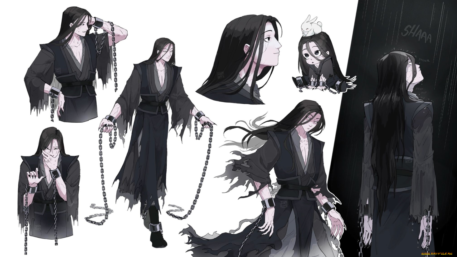 аниме, mo, dao, zu, shi, вэнь, нин, цепи, кролик