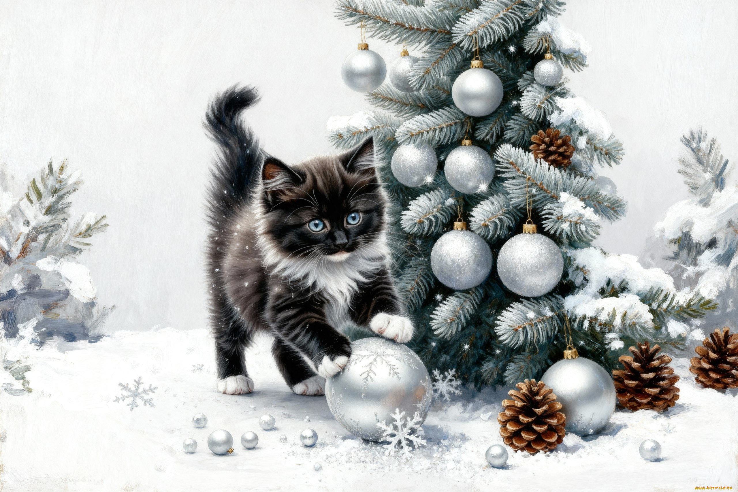 рисованное, животные, , коты, кот, кошка, котёнок