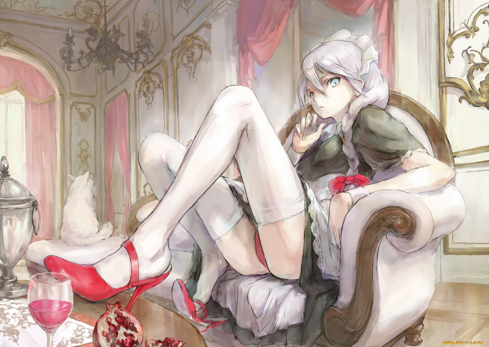 аниме, touhou, сакуя, изаё