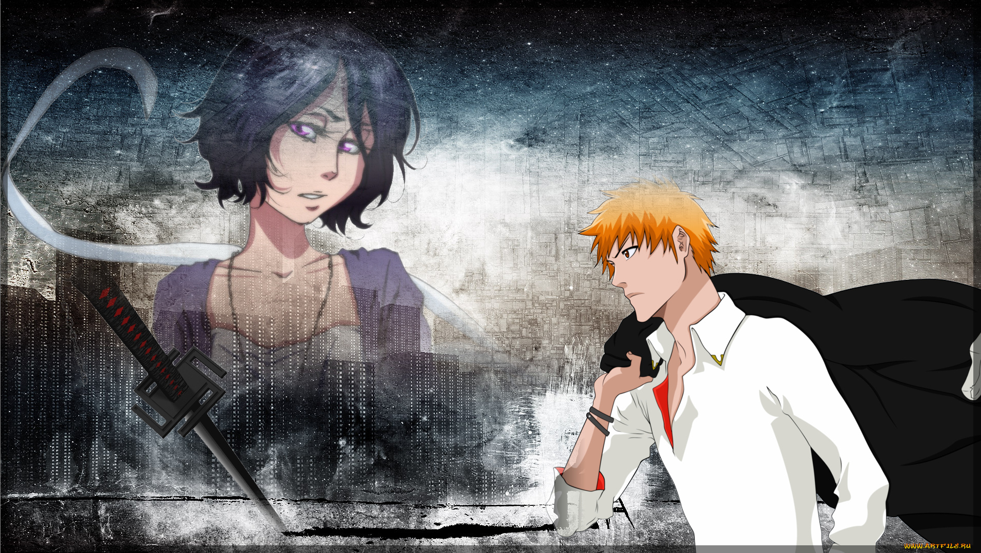 bleach, аниме, рукия, кучики, ичиго, куросаки