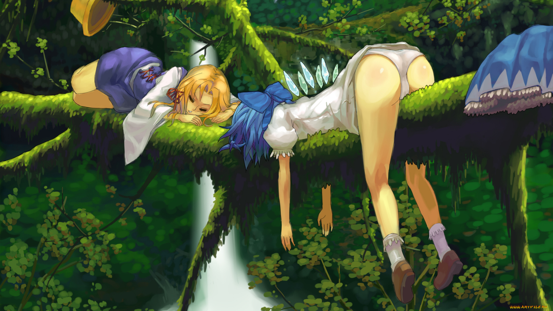 аниме, touhou, сувако, мория, Чирно