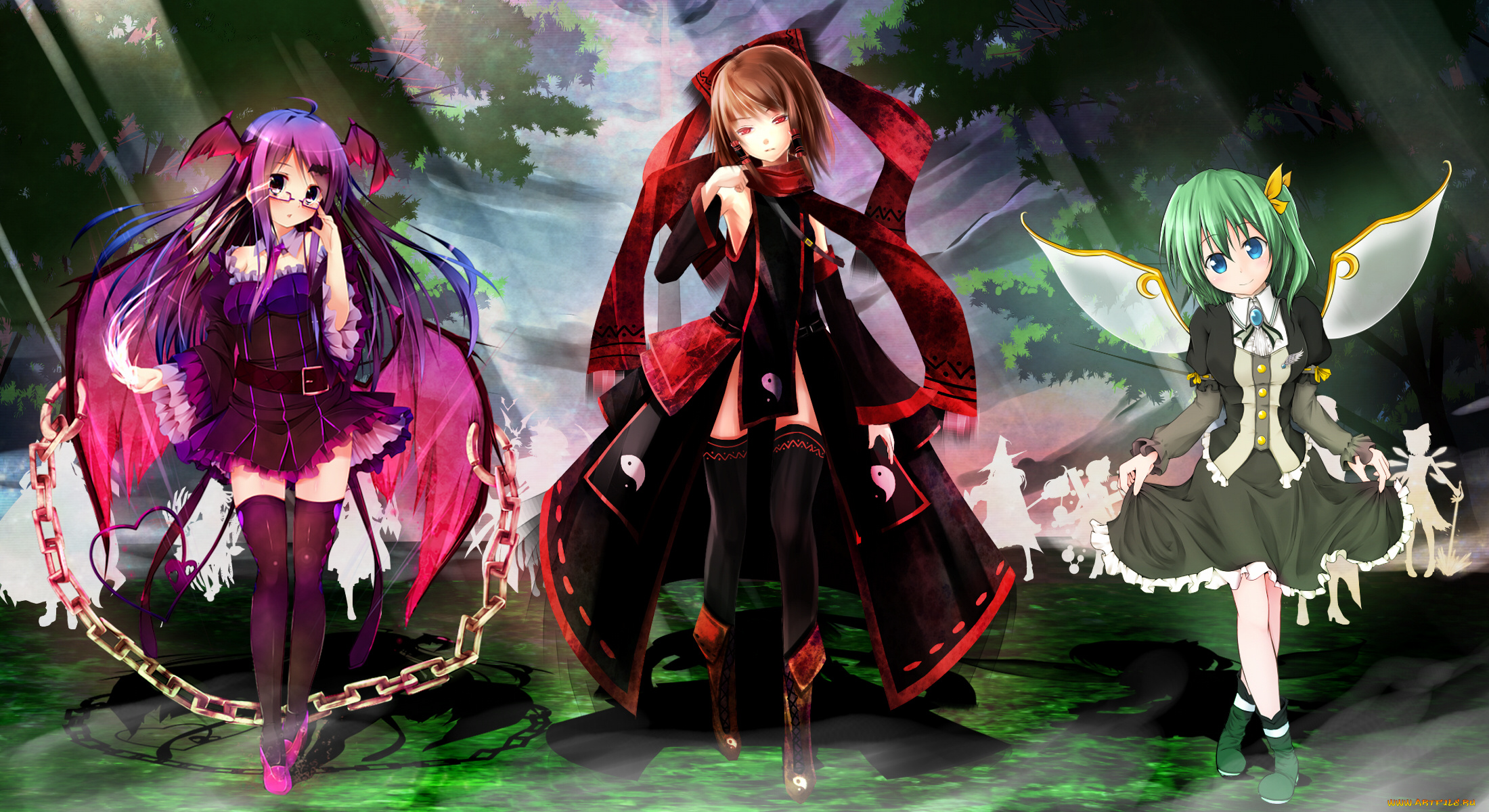 аниме, touhou, персонажи, тохо