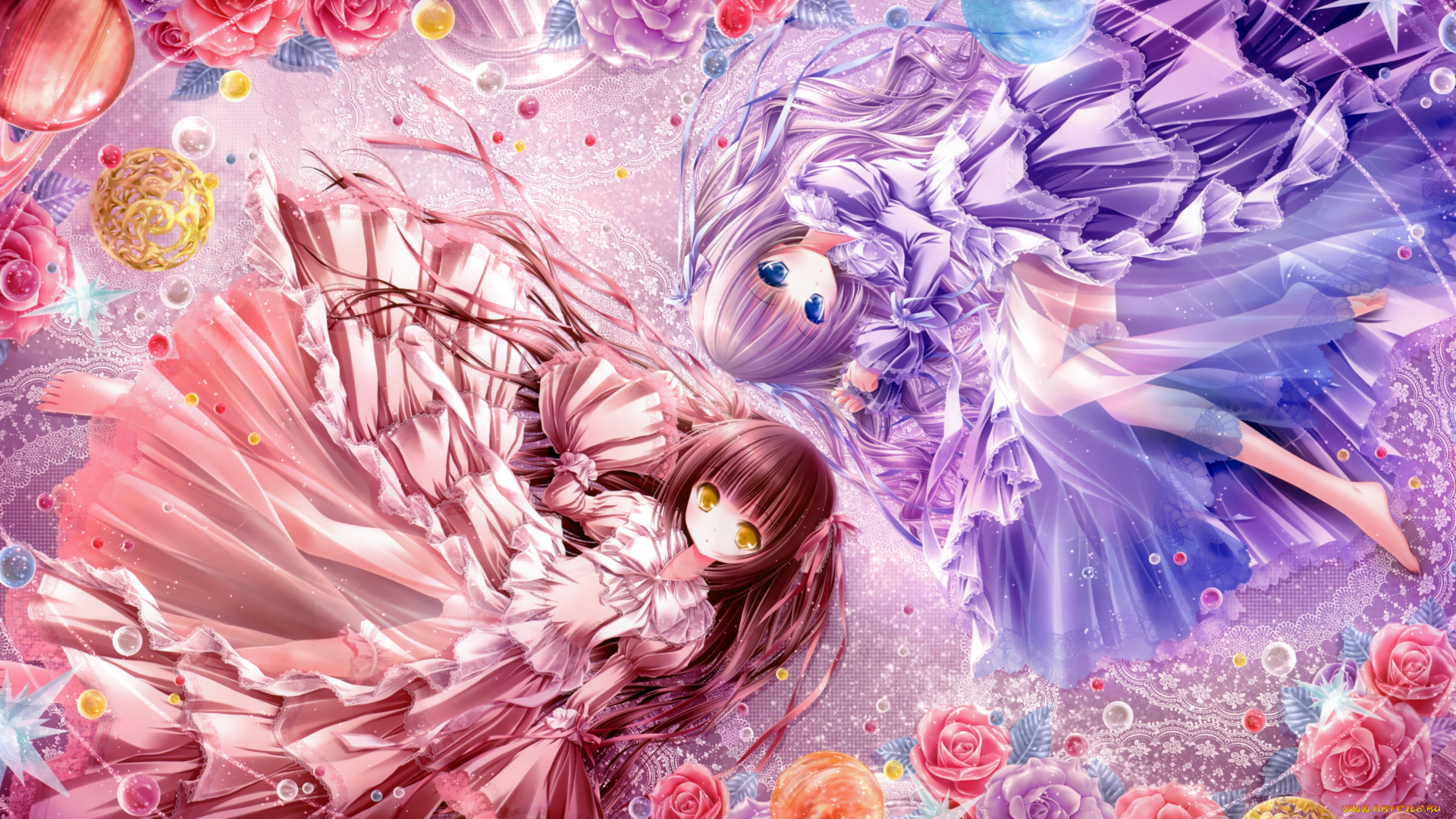 аниме, *unknown, другое, цветы