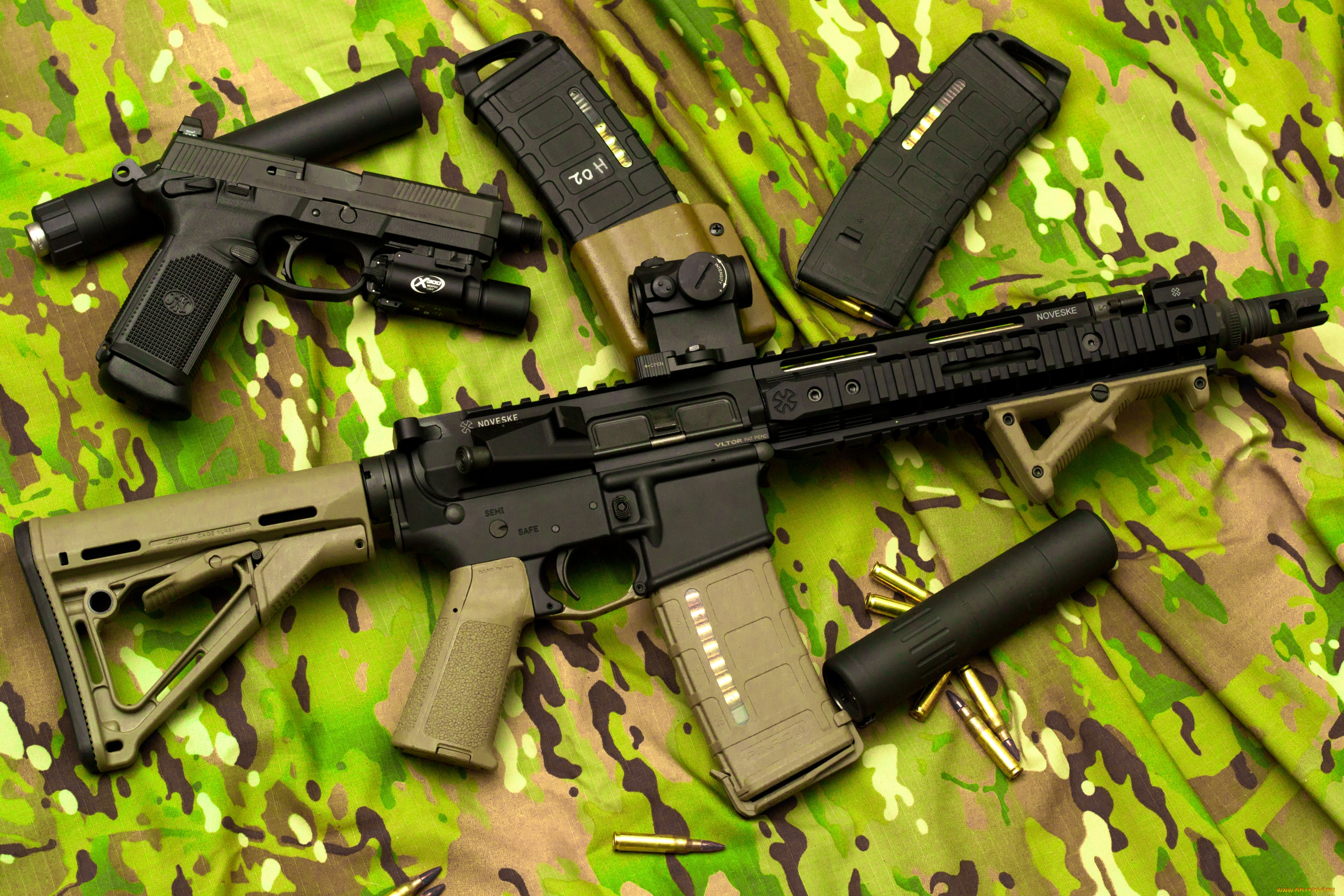 оружие, пистолет, автомат, магазины