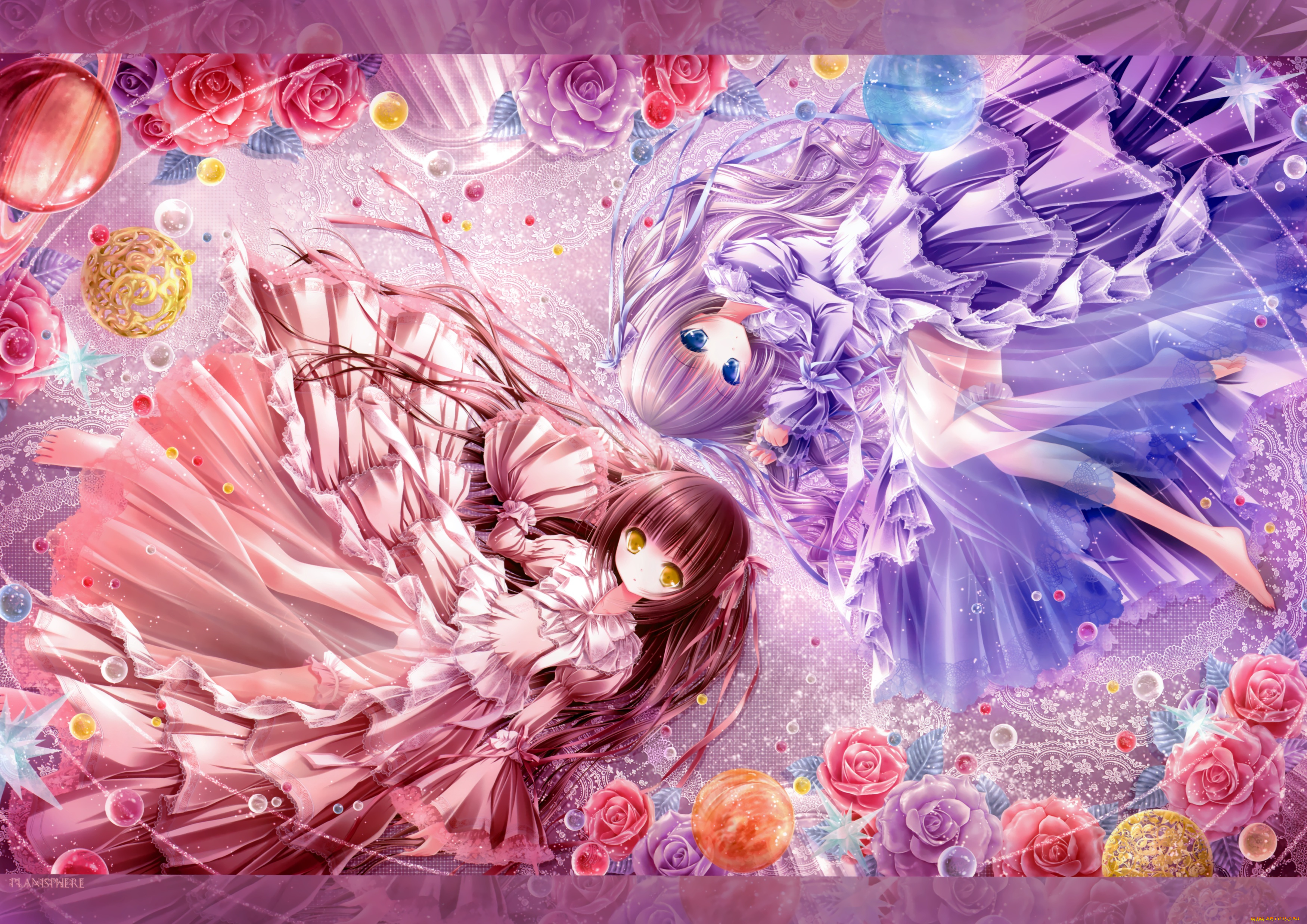 аниме, *unknown, другое, цветы