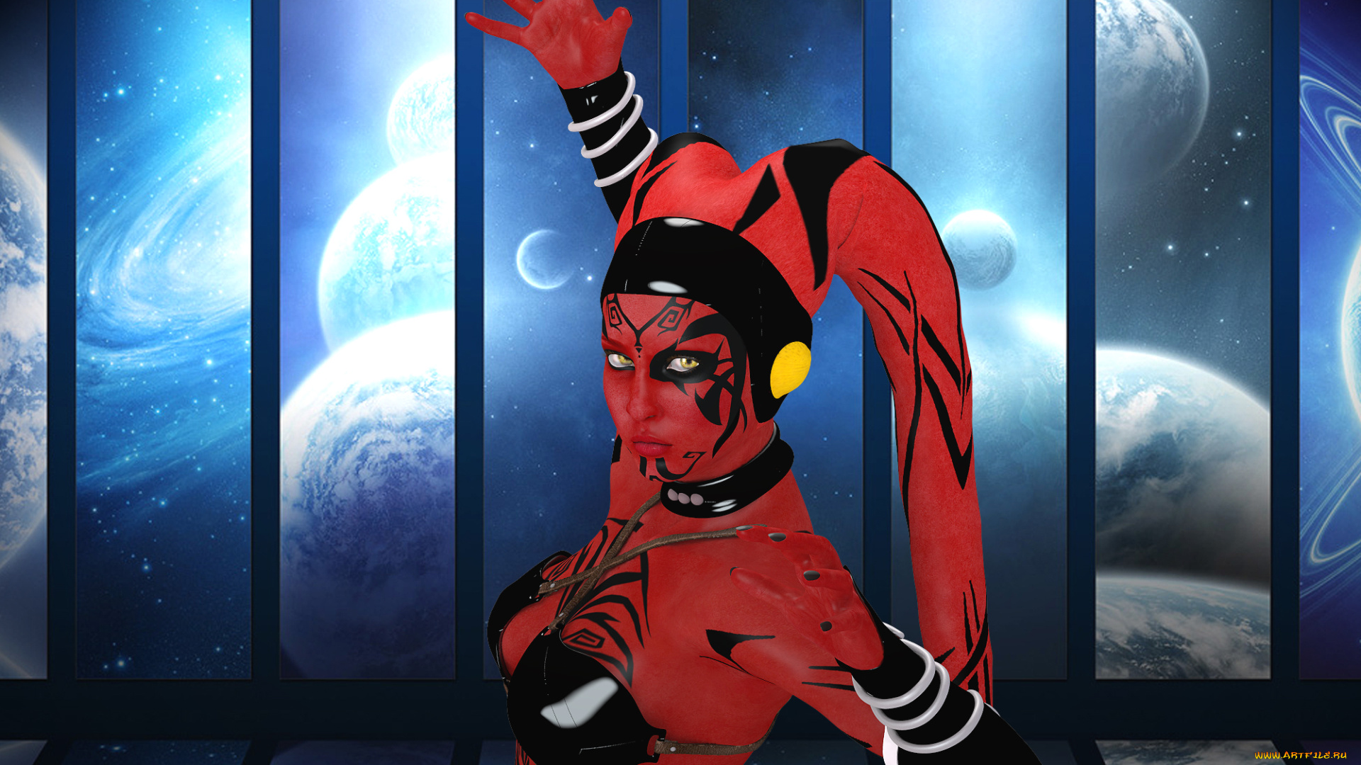 3д, графика, fantasy, , фантазия, существо, планеты