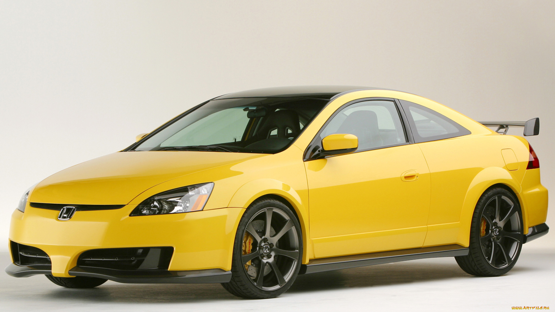 автомобили, honda, accord, coupe, желтый, 2002г, concept
