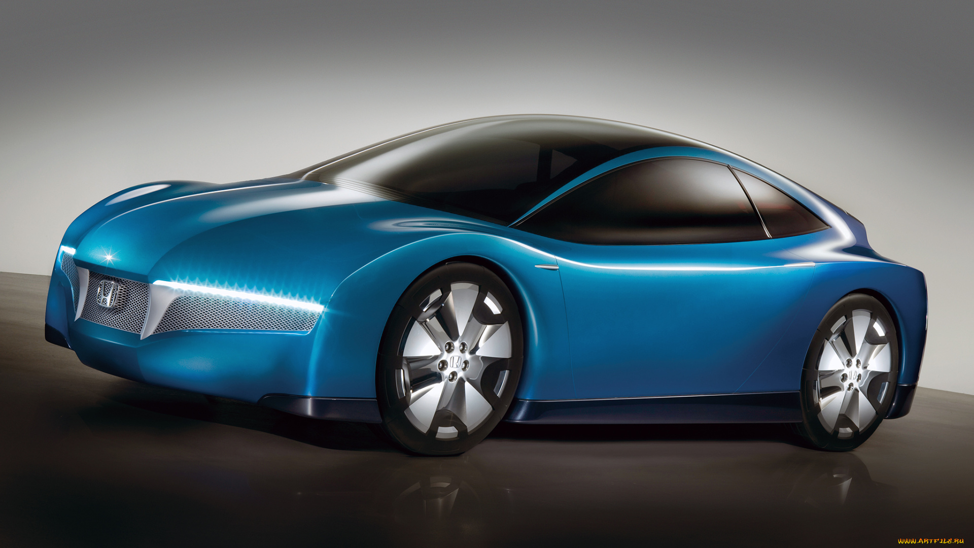 автомобили, honda, small, hybrid, sports, concept, 2007, синий