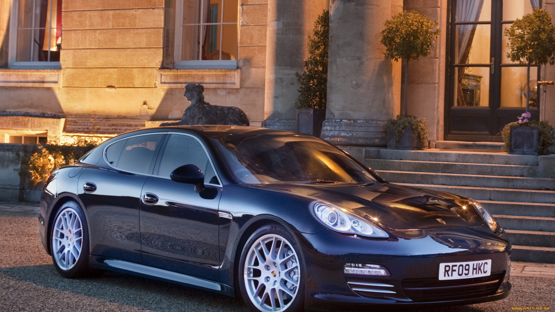 автомобили, porsche, panamera, turbo, 970, 2009, uk-spec