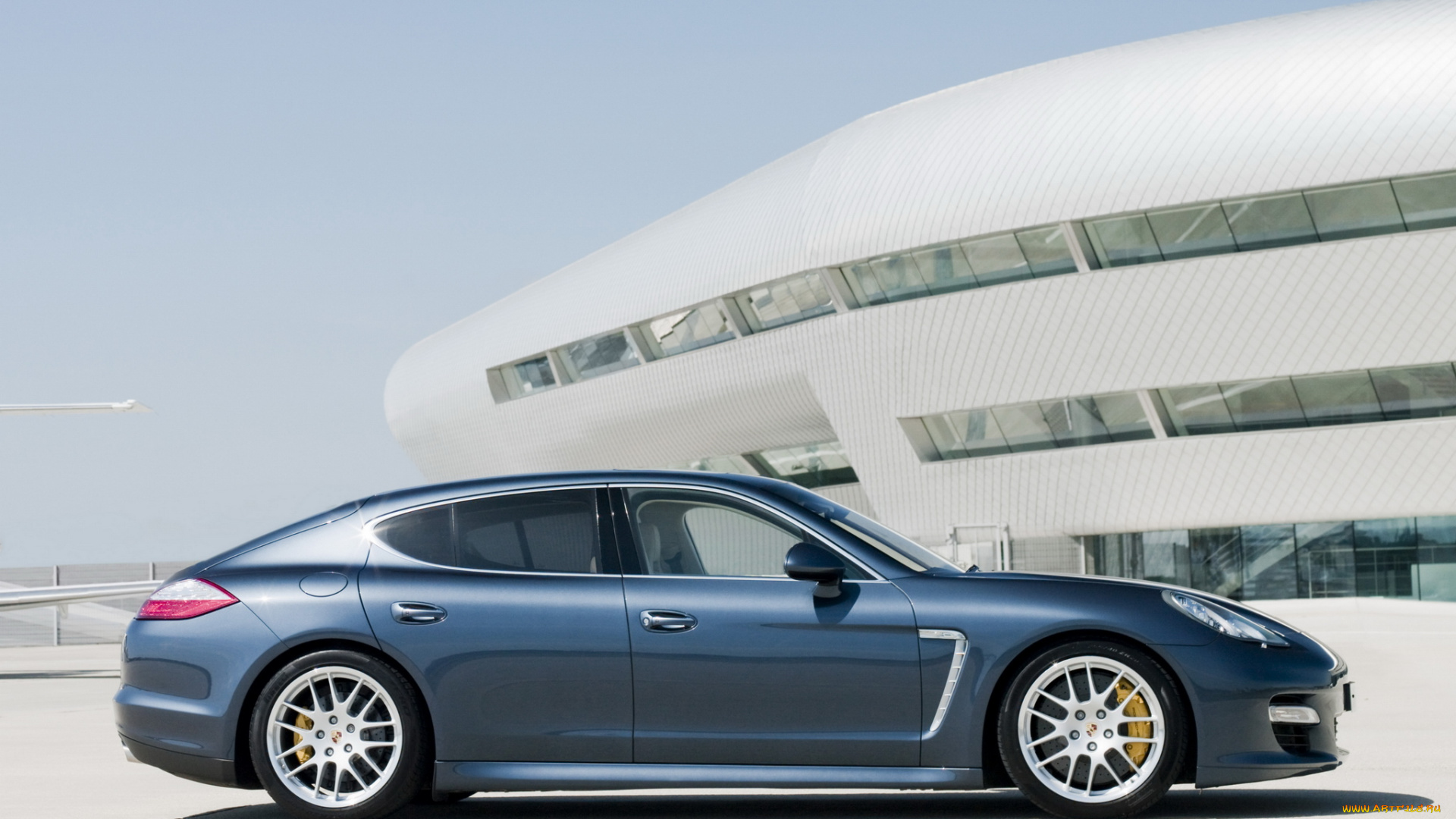 автомобили, porsche, синий, 2009, 970, uk-spec, turbo, panamera