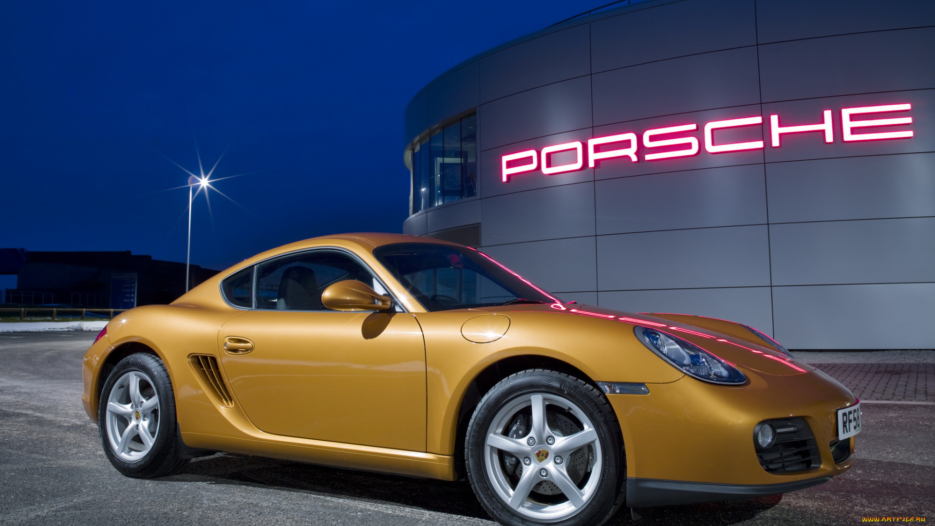 автомобили, porsche, uk-spec, cayman, 2009, 987c, желтый