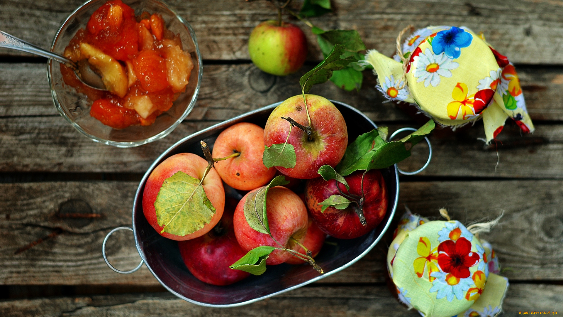 еда, разное, яблоки, банки, варенье