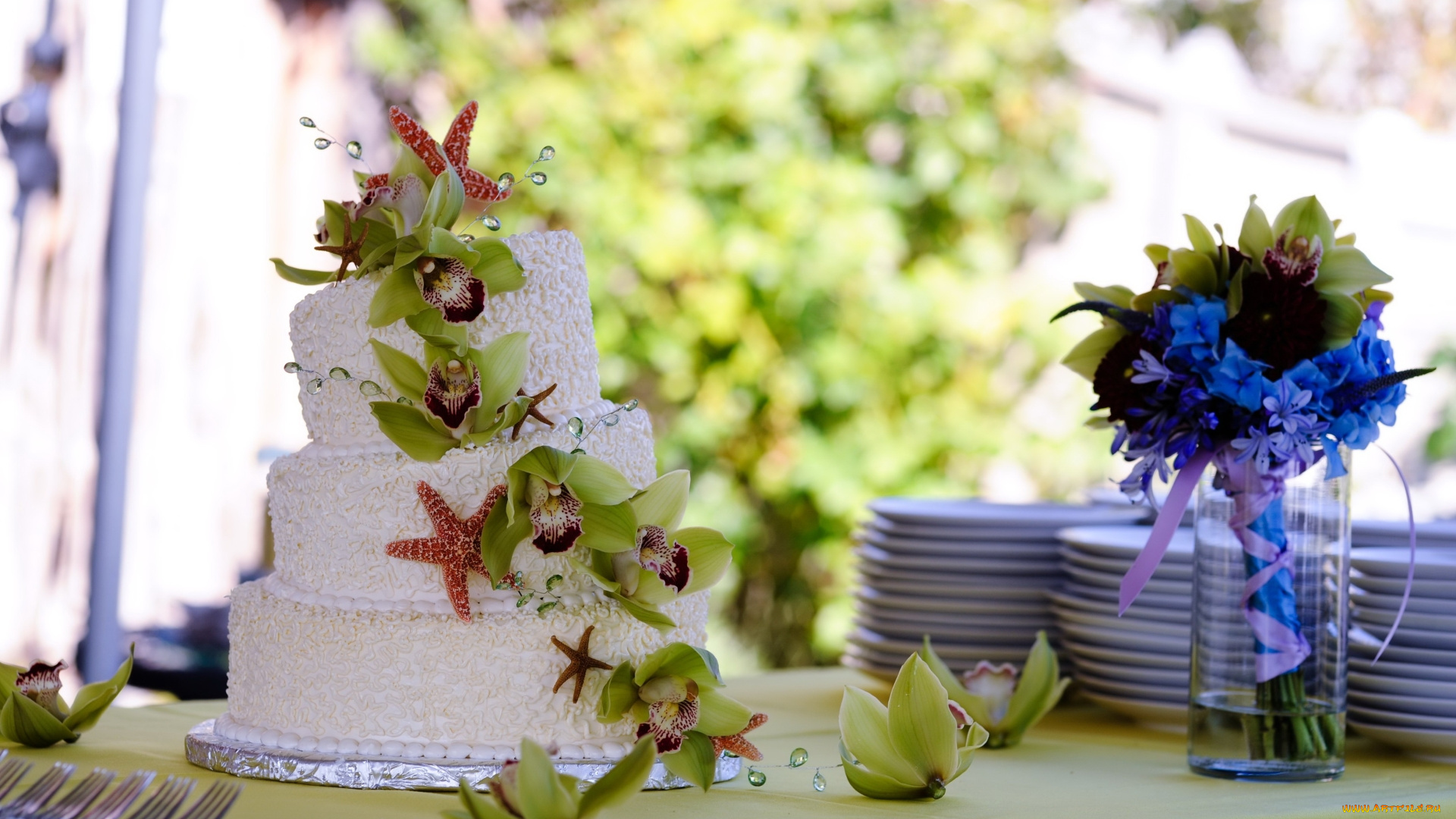 еда, торты, торт, цветы