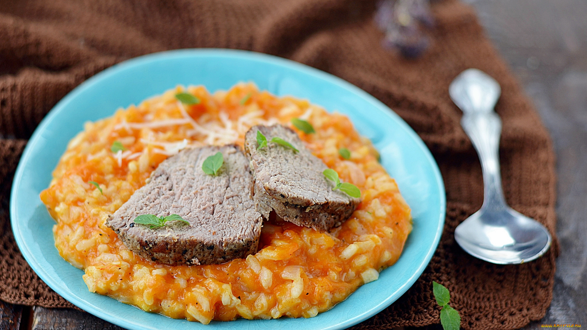 еда, вторые, блюда, гарнир, мясо, мята