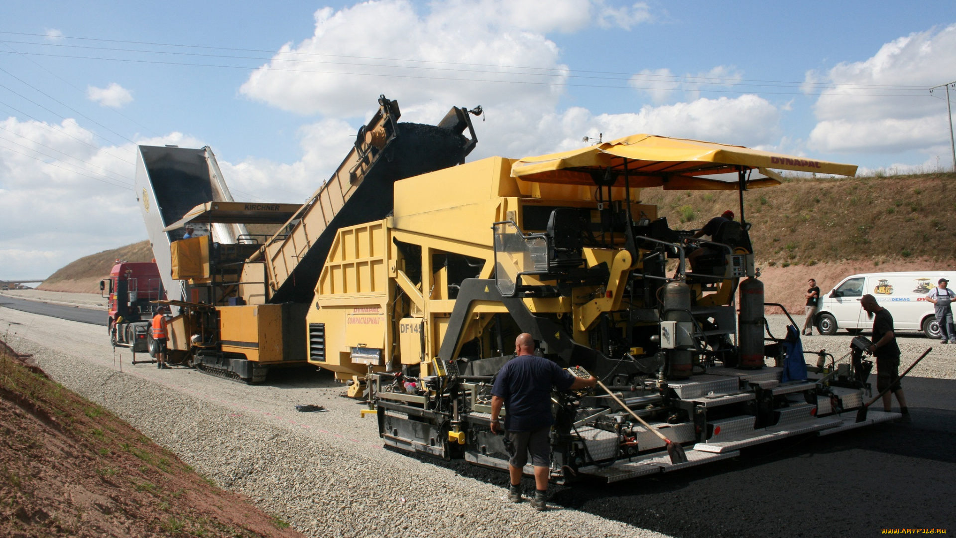 техника, асфальтоукладочная, техника, асфальтоукладчик, комбайн