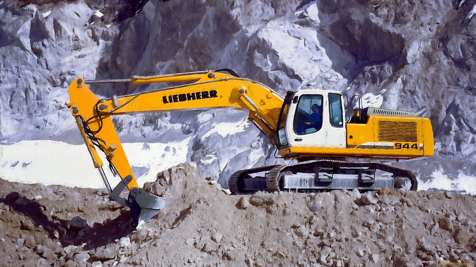 техника, экскаваторы, гусеничный, экскаватор, самоходный