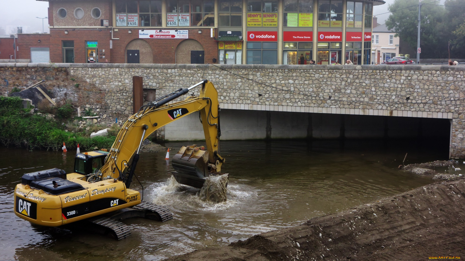 техника, экскаваторы, самоходный, гусеничный, экскаватор